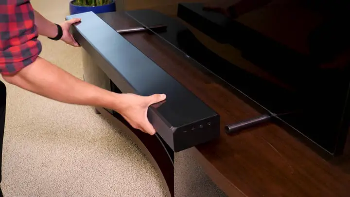 Can you place a soundbar on the floor?